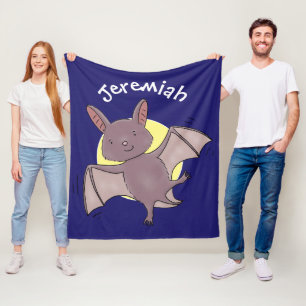 Tecknad för flygflygning i Cute baby fladdermus Fleecefilt