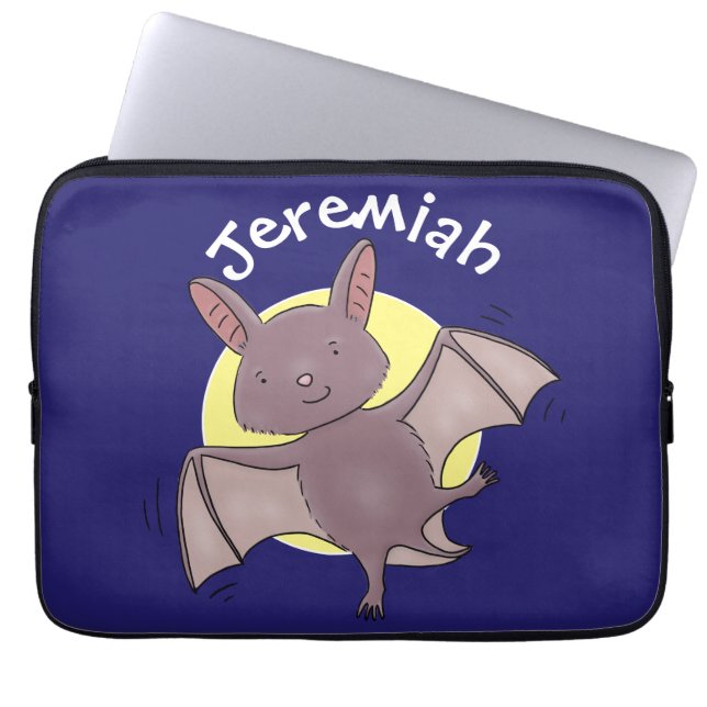 Tecknad för flygflygning i Cute baby fladdermus Laptop Fodral (Framsidan)