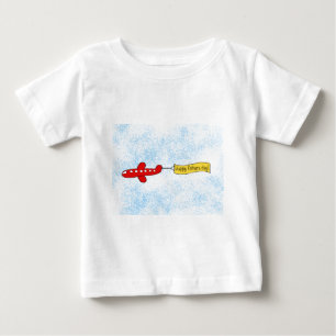 Tecknad för flygplanet himlar på banderollen Lyckl T Shirt