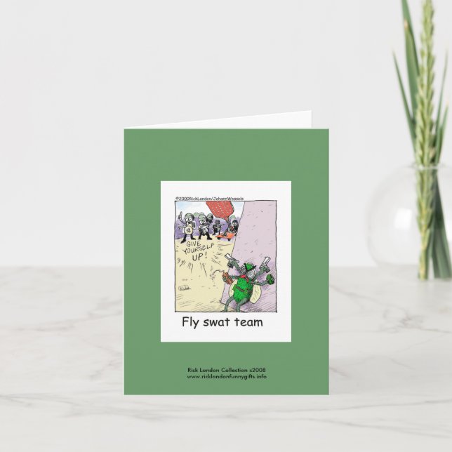 Tecknad för flygväxling av polis på ett anteckning kort (Framsida)