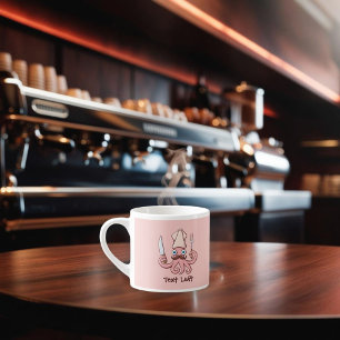 Tecknad för flytande ost espressomugg