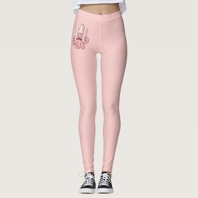 Tecknad för flytande ost leggings (Framsida)