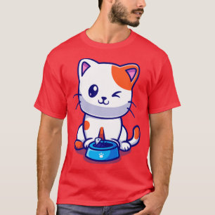Tecknad för förtäring av fisk i kute t shirt