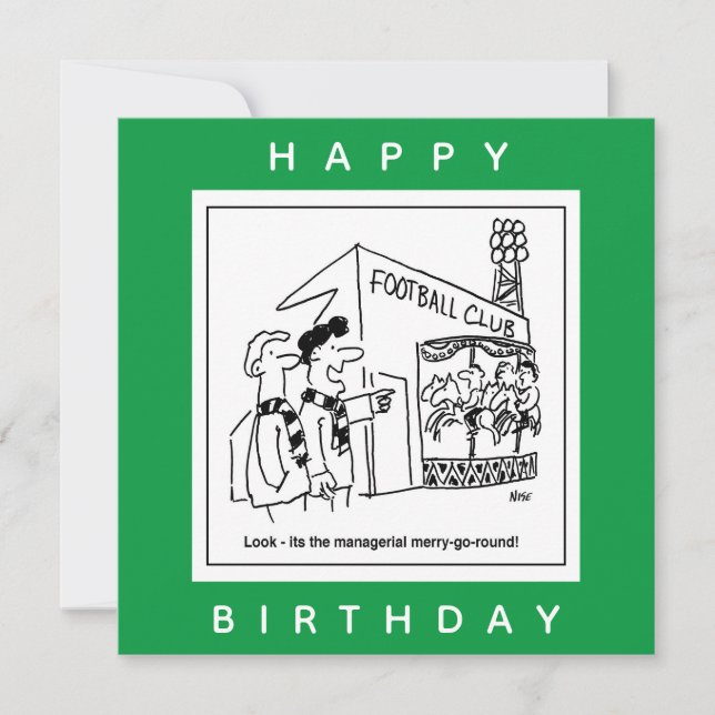 Tecknad för fotbollsstyrning Stadium Managerial Kl Kort (Framsida)