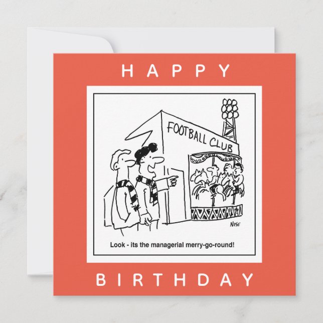 Tecknad för fotbollsstyrning Stadium Managerial Kl Kort (Framsida)