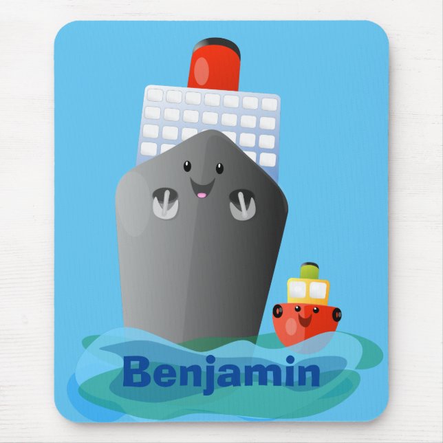 Tecknad för frakt av bogserbåtar för rutor för  av musmatta (Framsidan)