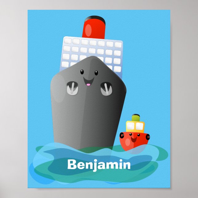 Tecknad för frakt av bogserbåtar för rutor för  av poster (Framsidan)