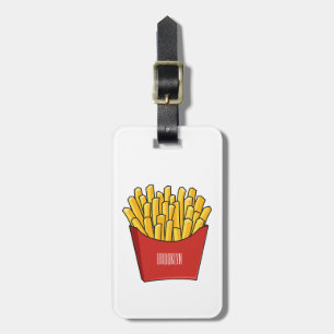 tecknad för fransk fries- bagagebricka