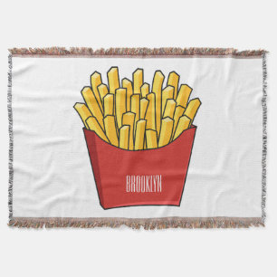 tecknad för fransk fries- filt