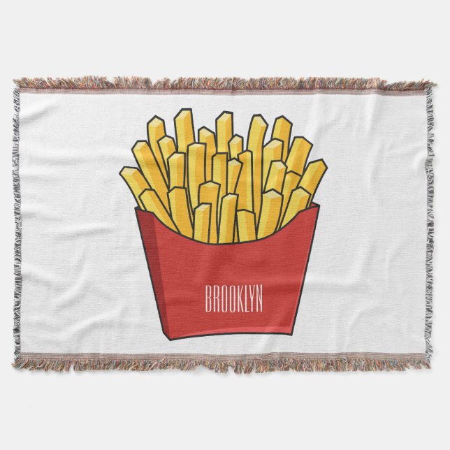 tecknad för fransk fries- filt (Framsidan)