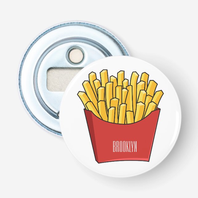 tecknad för fransk fries- flasköppnare (Framsidan)