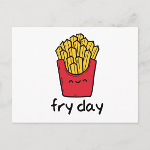 Tecknad för fransk fries från Fredag lycklig Vykort