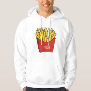 tecknad för fransk fries- hoodie