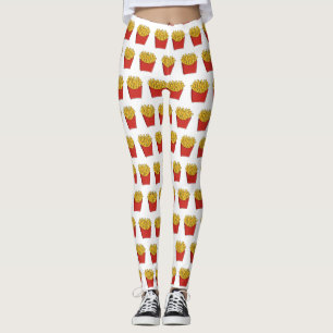 tecknad för fransk fries- leggings