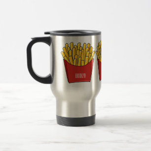 tecknad för fransk fries- resemugg