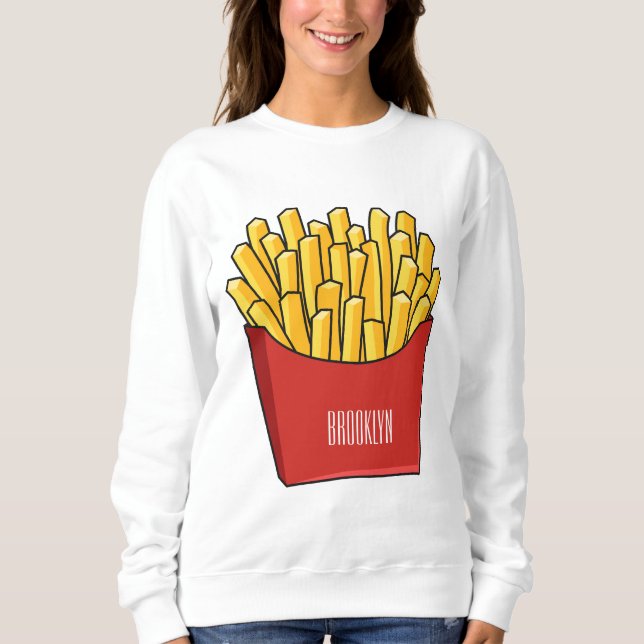 tecknad för fransk fries- t shirt (Framsida)