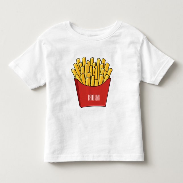 tecknad för fransk fries- t shirt (Framsida)