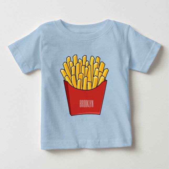 tecknad för fransk fries- t shirt (Framsida)