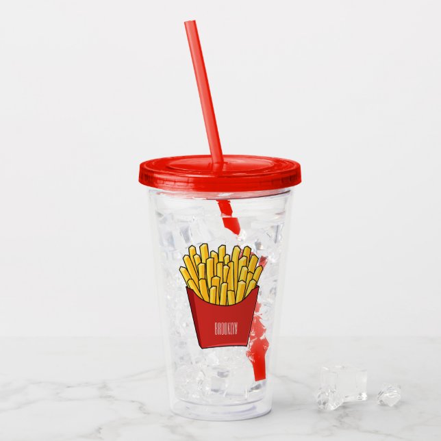 tecknad för fransk fries- take away mugg (Framsida Ice)