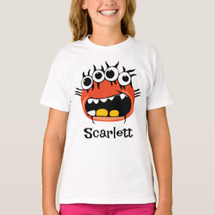 Tecknad för fyra Öga Orange Monster T Shirt