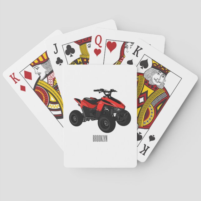 Tecknad för fyrhjuling casinokort (Baksidan)