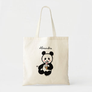 Tecknad för glass för personligKawaii Panda Tygkasse
