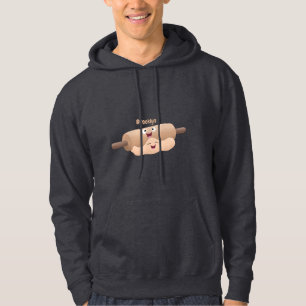 Tecknad för gräddstift och degdegbakning hoodie