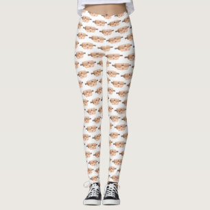 Tecknad för gräddstift och degdegbakning leggings