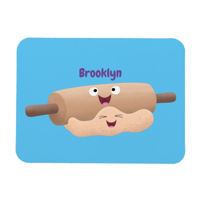 Tecknad för gräddstift och degdegbakning magnet (Horisontell)