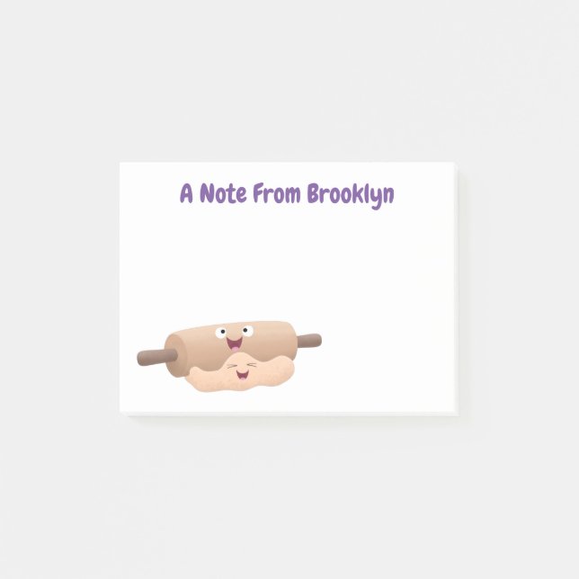 Tecknad för gräddstift och degdegbakning post-it block (Framsida)