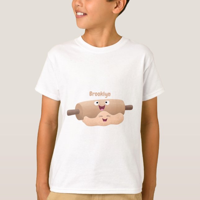 Tecknad för gräddstift och degdegbakning t shirt (Framsida)