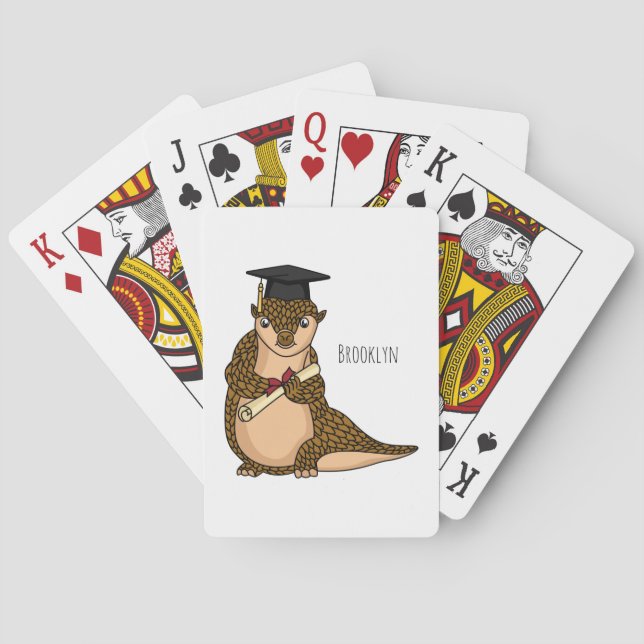 Tecknad för gradering av kutpangolin casinokort (Baksidan)