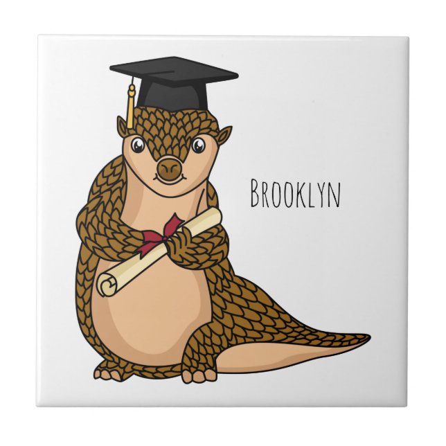 Tecknad för gradering av kutpangolin kakelplatta (Framsidan)
