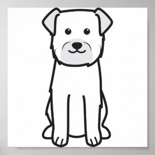 Tecknad för gränsTerrierhund Poster
