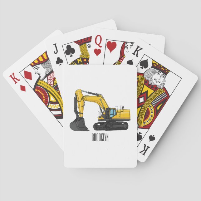 Tecknad för grävmaskiner casinokort (Baksidan)