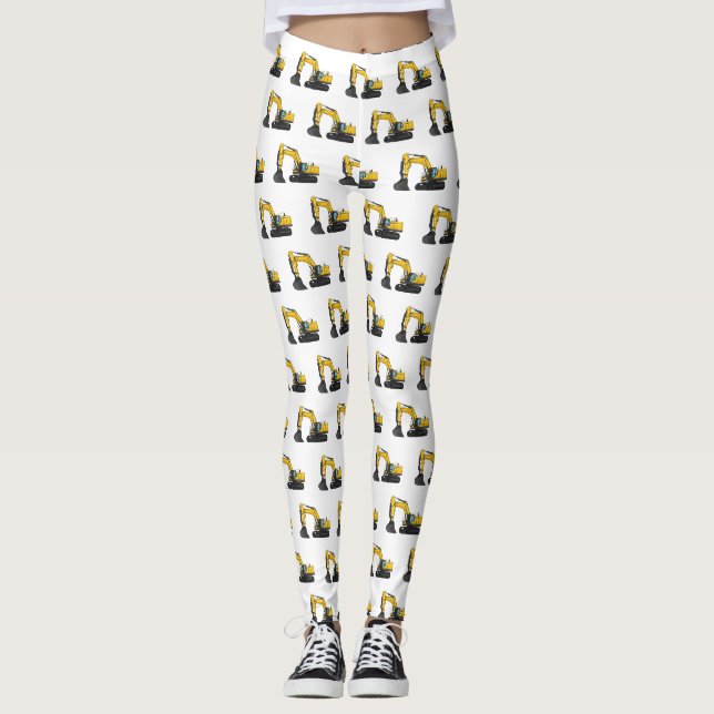 Tecknad för grävmaskiner leggings (Framsida)