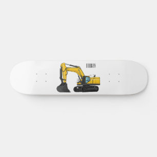 Tecknad för grävmaskiner mini skateboard bräda 18,5 cm