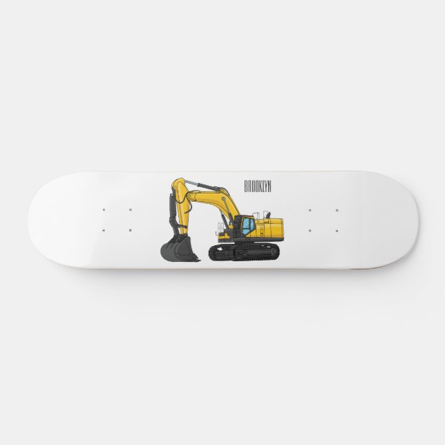 Tecknad för grävmaskiner mini skateboard bräda 18,5 cm (Horz)