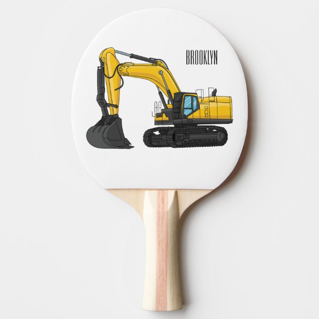 Tecknad för grävmaskiner pingisracket (Framsidan)