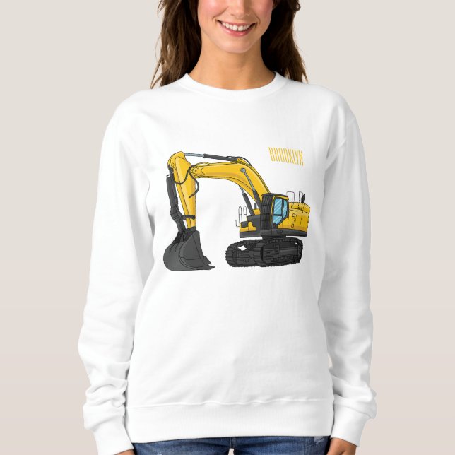 Tecknad för grävmaskiner t shirt (Framsida)