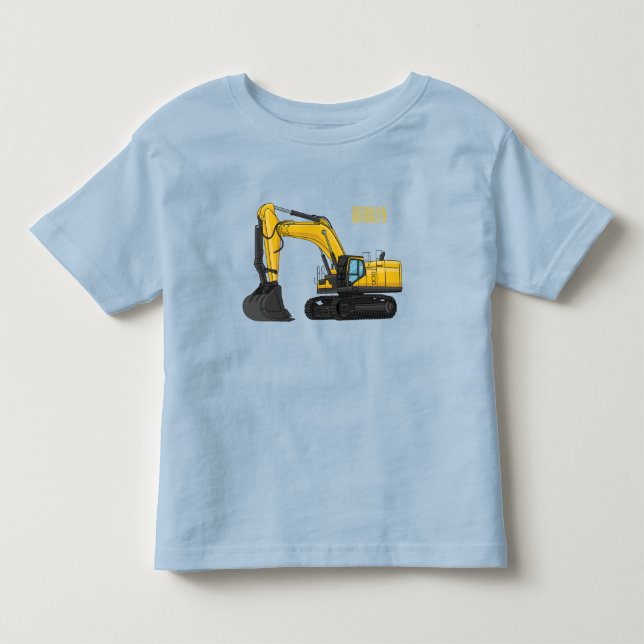 Tecknad för grävmaskiner t shirt (Framsida)