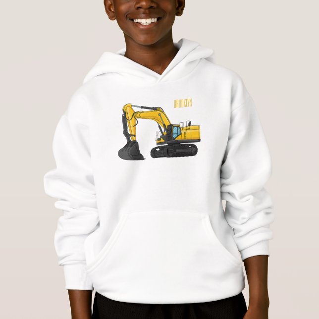 Tecknad för grävmaskiner t shirt (Framsida)