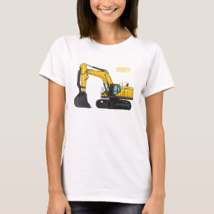 Tecknad för grävmaskiner t shirt