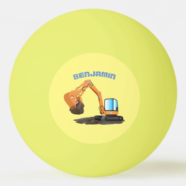 Tecknad för grävning av orange i Cute Pingisboll (Framsidan)