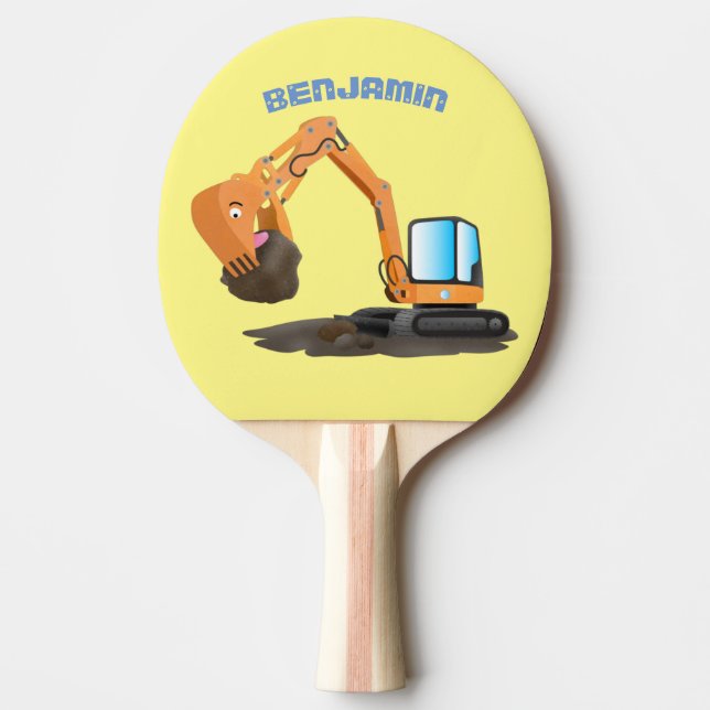 Tecknad för grävning av orange i Cute Pingisracket (Framsidan)