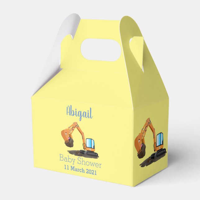Tecknad för grävning av orange i Cute Presentaskar (Framsidan Sidan)