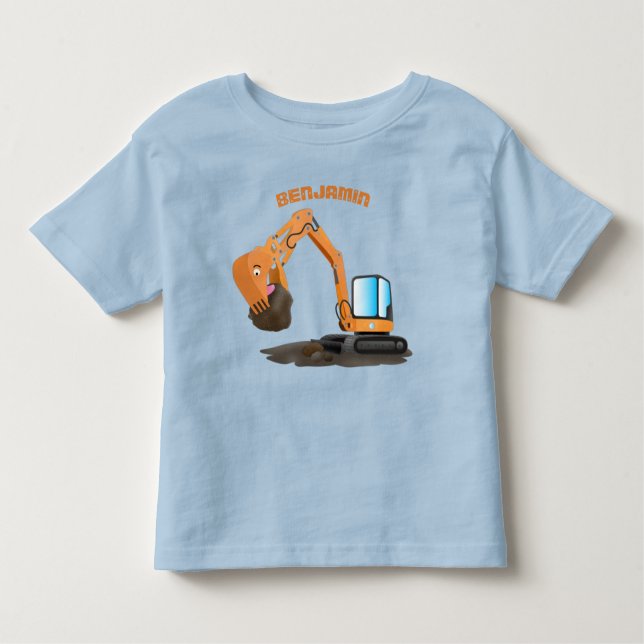 Tecknad för grävning av orange i Cute T Shirt (Framsida)
