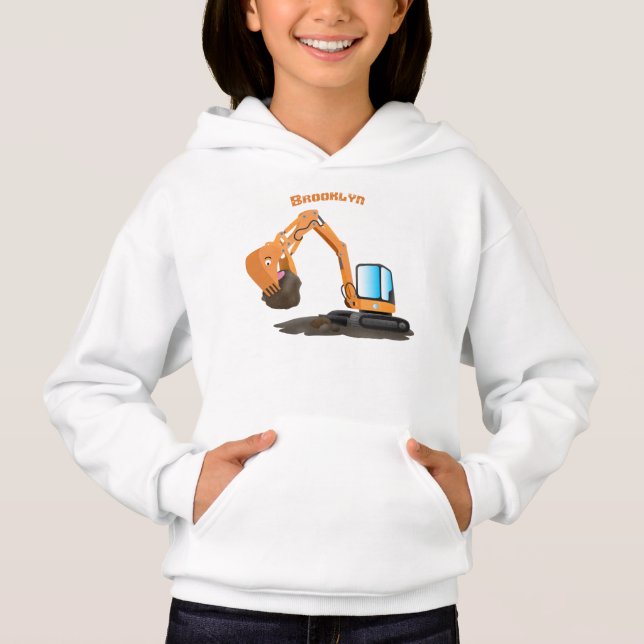 Tecknad för grävning av orange i Cute T Shirt (Framsida)
