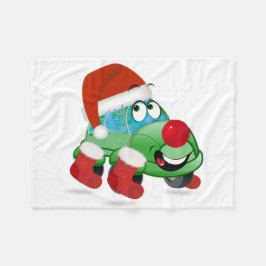 Tecknad för grym julbil fleecefilt