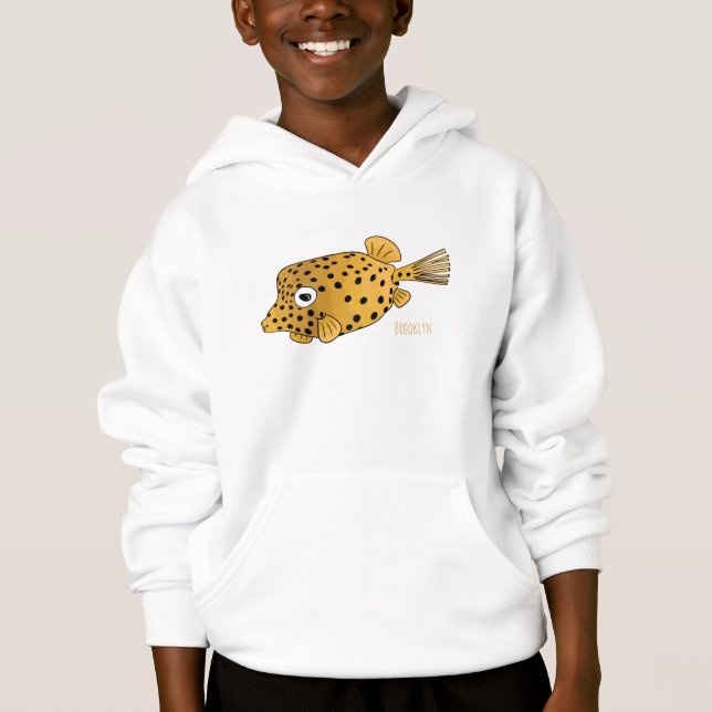 tecknad för gult boxfish- illustration t shirt (Framsida)